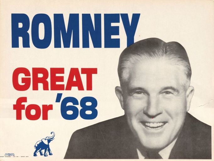 Nevěříte, že historie se opakuje? Tady je důkaz. V roce 1968 chtěl být prezidentem USA George Romney, otec současného republikánského kandidáta Mitta. V primárkách ale skončil mezi poraženými.