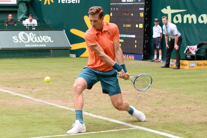 Tomáš Berdych na turnaji v Halle