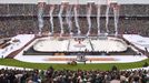 Jan 1, 2020; Dallas, TX, USA; General view during the playing of the national anthem before the 2020 Winter Classic hockey game between the Dallas Stars and the Nashville