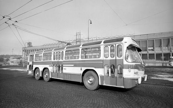 Prototyp nového trolejbusu Tatra 401, který se ale nikdy nedostal do výroby.