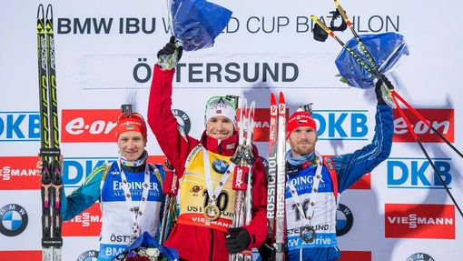 Svendsen, Semjonov a Šlesingr na stupních vítězů Óstersund