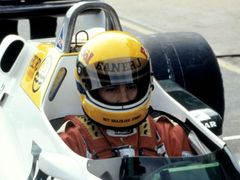 Ayrton Senna při testech Williamsu v roce 1983.