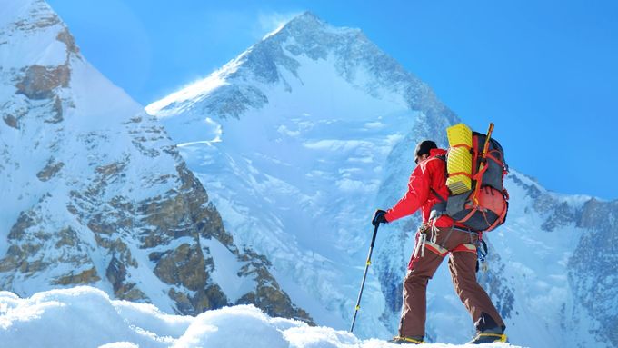 Horolezec na Mount Everest