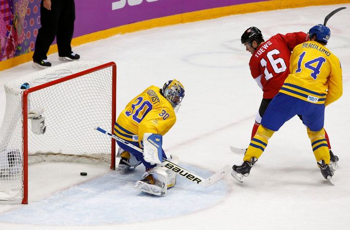 Kanada-Švédsko, finále: Jonathan Toews  - Patrik Berglund (14) a Henrik Lundqvist ; gól na 1:0