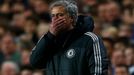 Chelsea's coach Jose Mourinho reacts during their Champions League semi-final second leg soccer match against Atletico at Stamford Bridge in London, April 30, 2014. REUTE