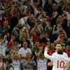 Anglie: Rooney slaví gól ve Wembley