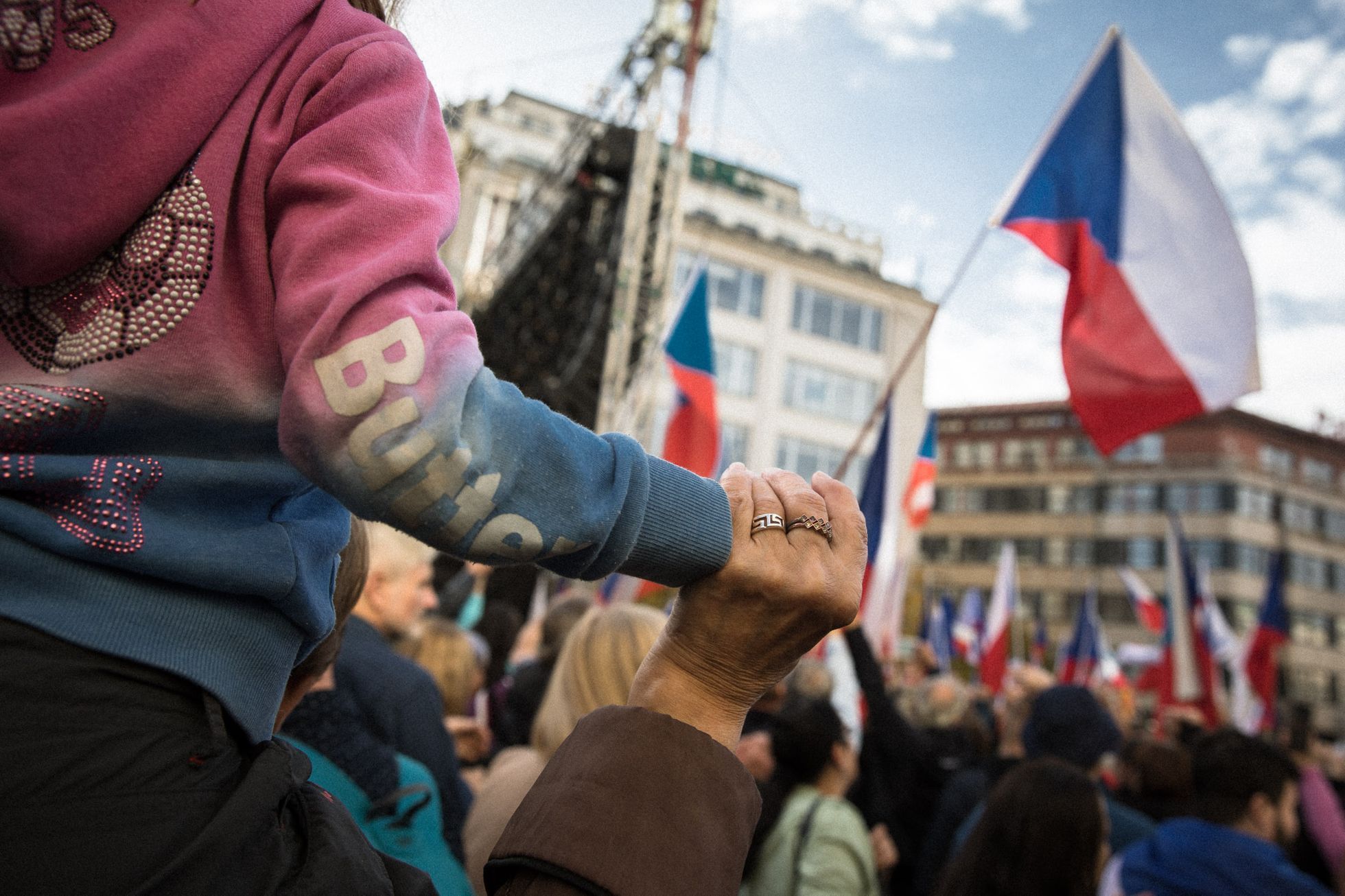 Protivládní demonstrace za demisi vlády 28. října 2022, Václavské náměstí