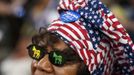 A delegate reacts during the first day of the Democratic National Convention in Charlotte, North Carolina September 4, 2012. REUTERS/Eric Thayer (UNITED STATES - Tags: POLITICS ELECTIONS) Published: Zář. 4, 2012, 11:30 odp.