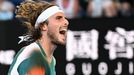 Australian Open 2022: Stefanos Tsitsipas v utkání třetího kola.