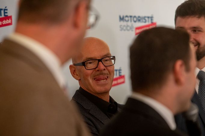 Parlamentní volby 2025, HN, reportáž, Oto Klempíř, volební štáb Motoristé sobě, Martincův palác, Praha,  4.10.2025, foto: Honza Mudra