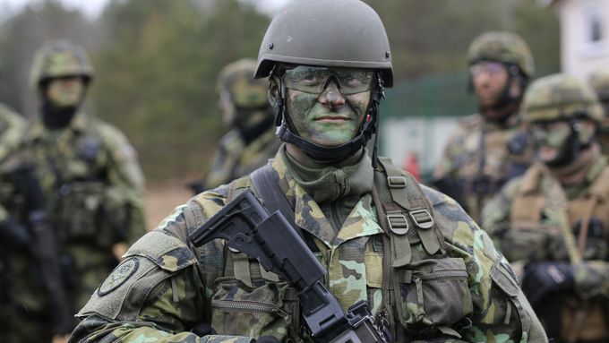 Čeští vojáci v Litvě.
