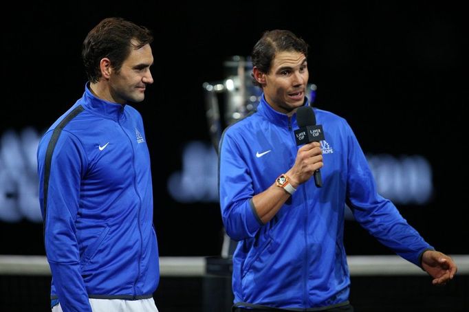 Laver Cup 2017 oslavy (Federer, Nadal)