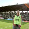 Stadion Bohemians 1905 během zápasu s Viktorií Žižkov.