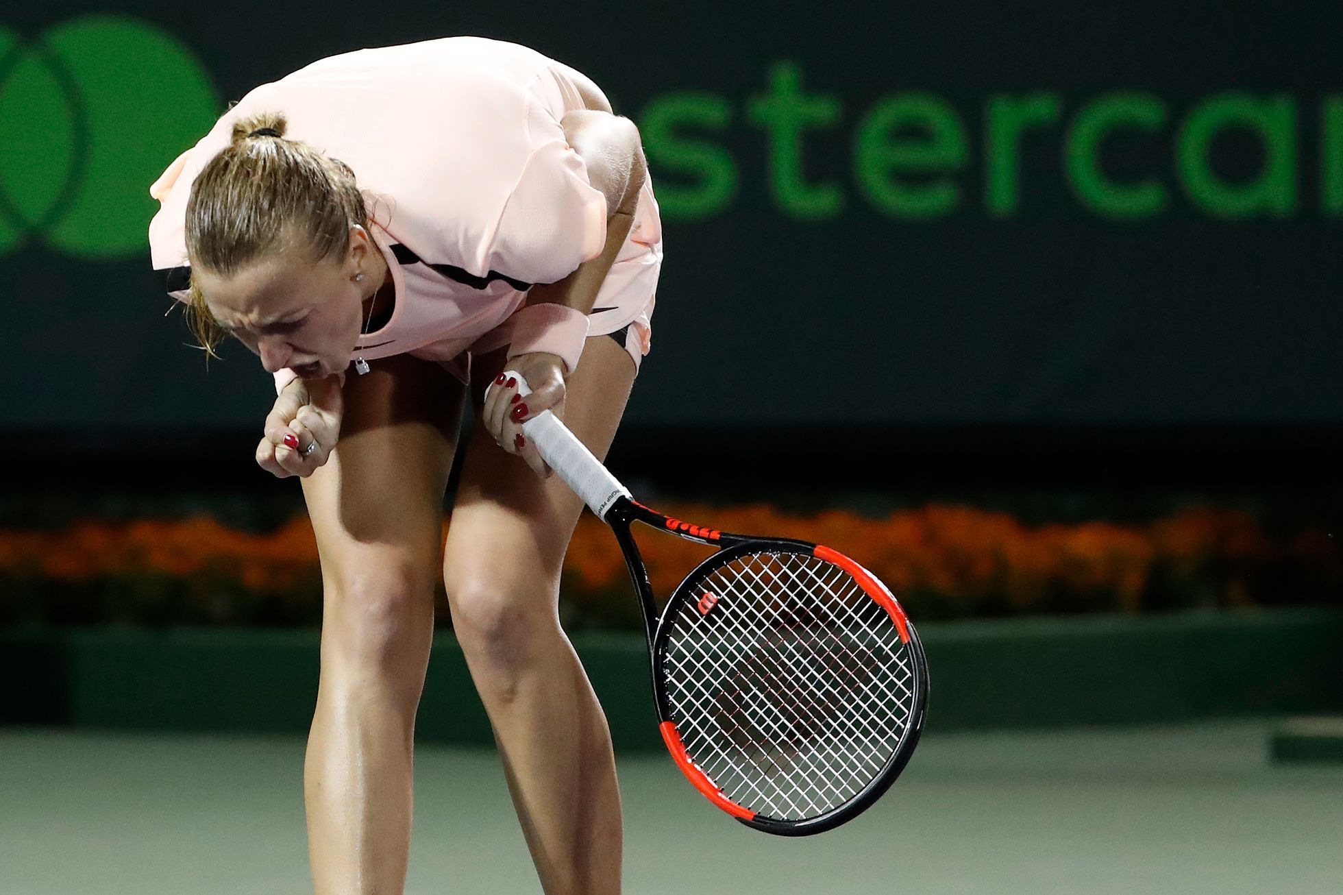 tenis, Miami, Petra Kvitová po vítězném zápase se Sofií Keninovou