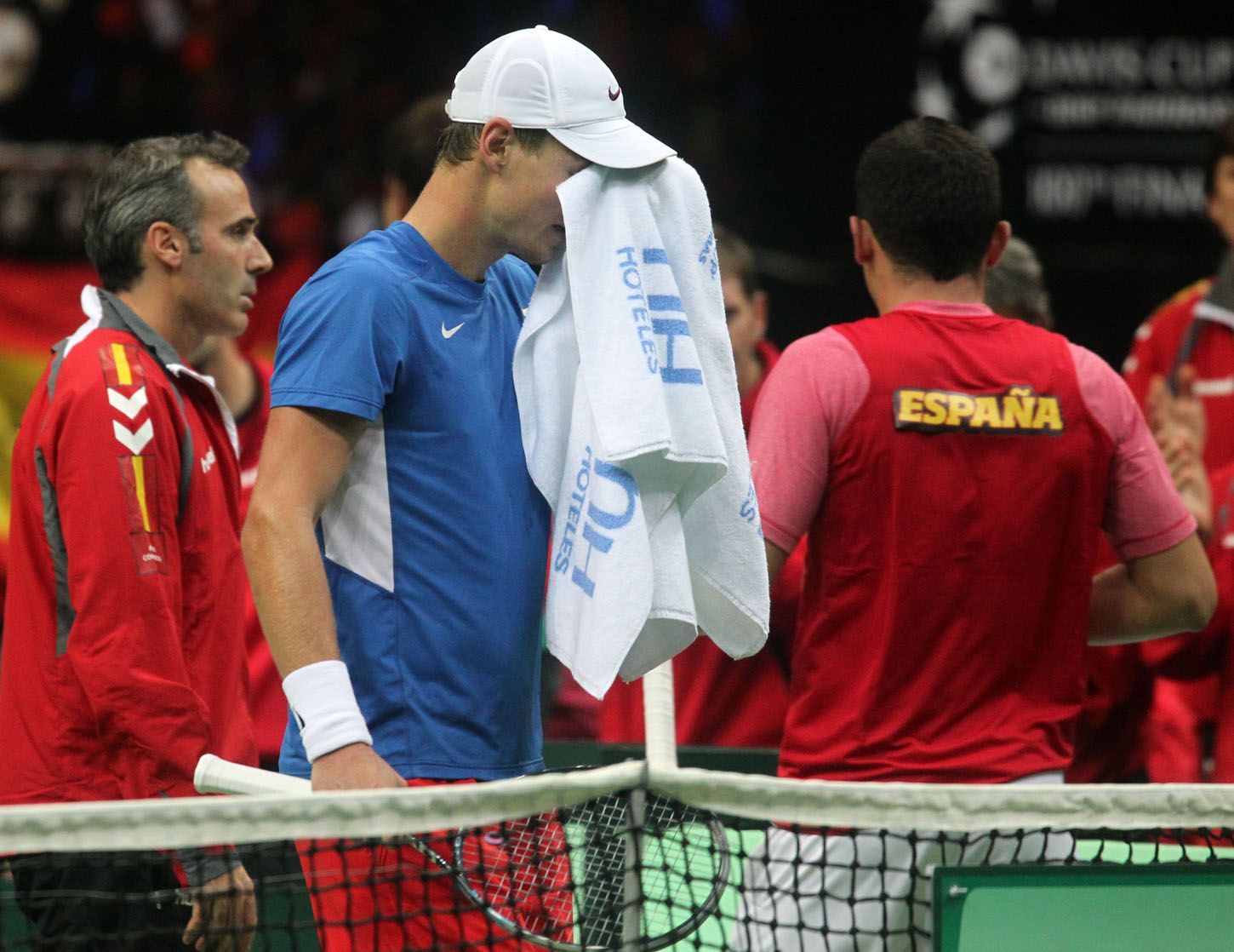 Finále Davis Cupu . Tomáš Berdych a Nicolas Almagro