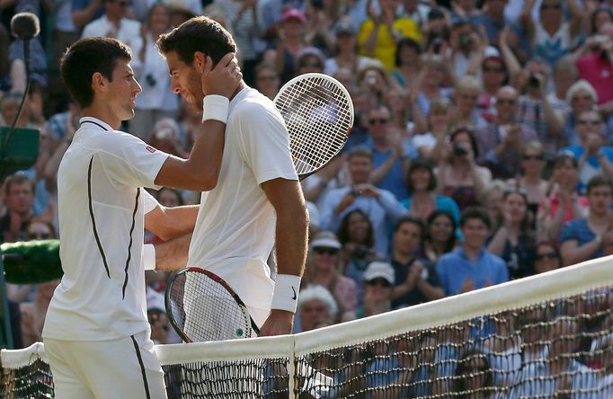 Djokovič vs. Del Potro, semifinále Wimbledonu 2013.