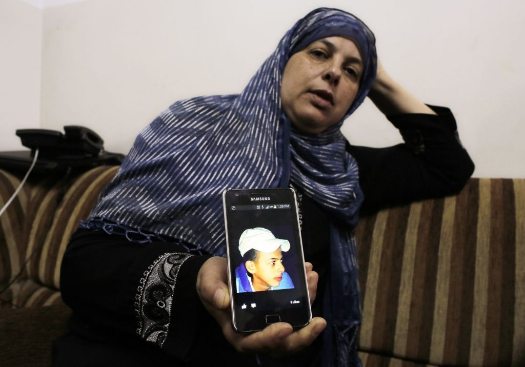 Matka zavražděného Palestince.