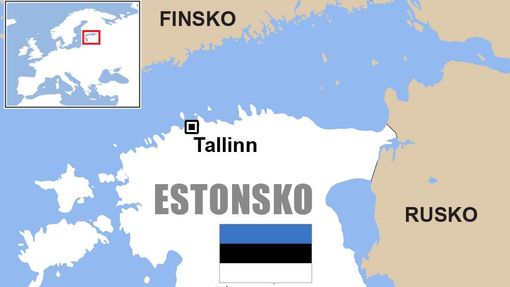 Estonsko, mapa