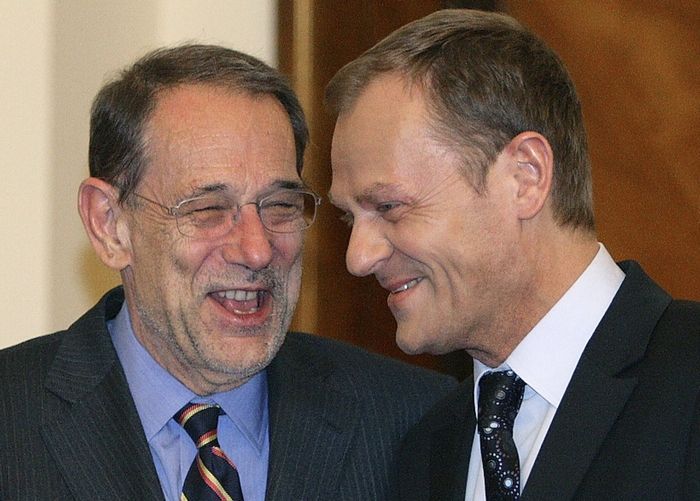 Donald Tusk a Javier Solana