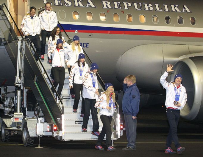 Návrat olympionici - přílet do Prahy