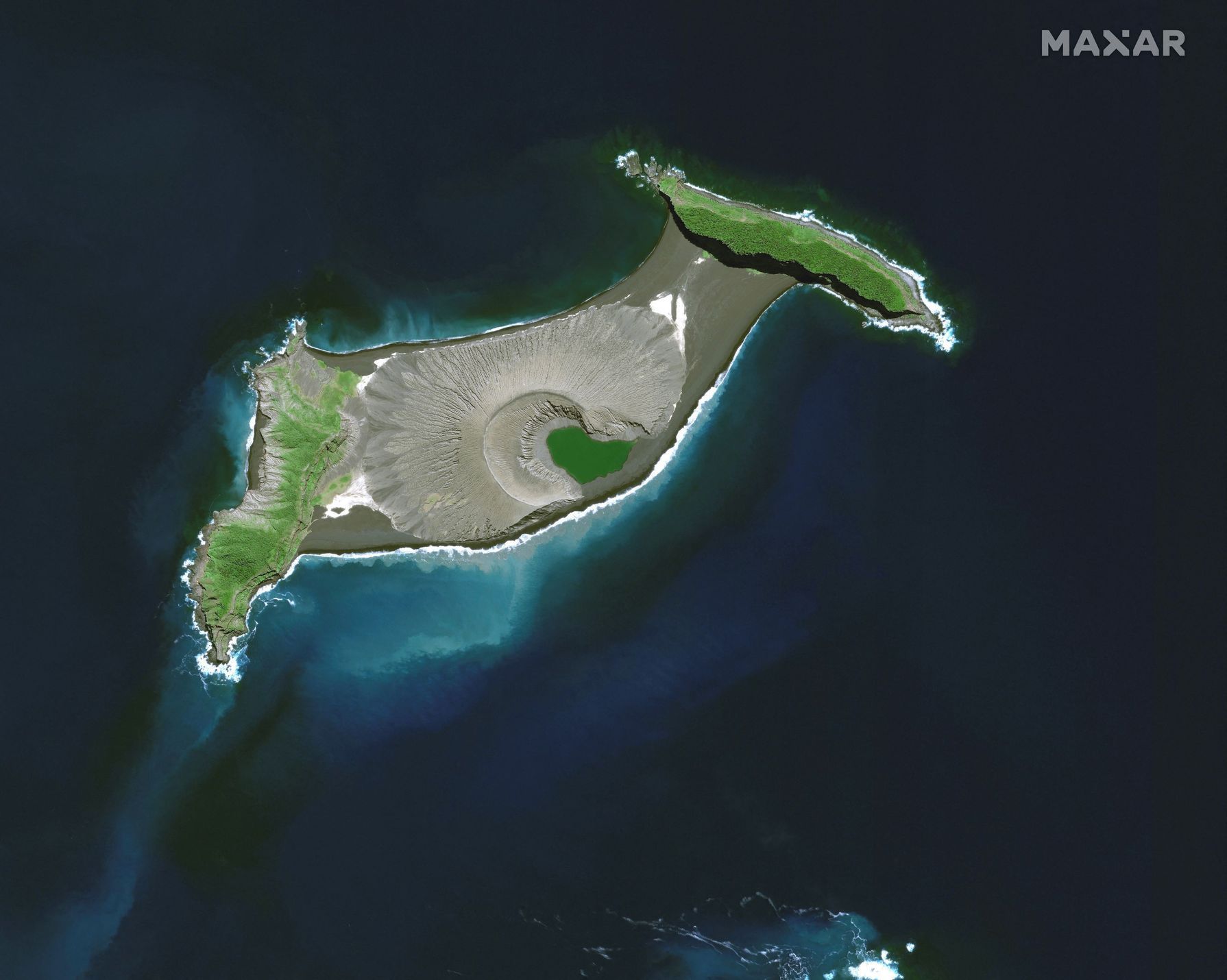 tonga sopka satelitní snímky
