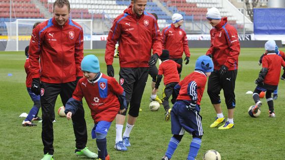 Prohlédněte si fotogalerii z Olomouce, kde trénuje česká fotbalová reprezentace před kvalifikačním utkáním s Dánskem.