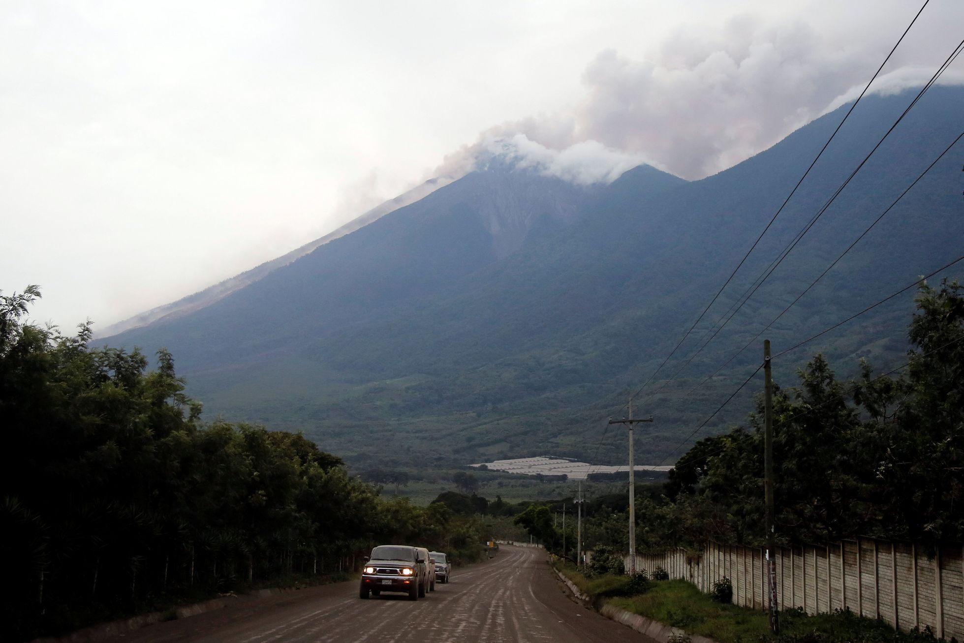 Erupce sopky Fuego v Guatemale, červen 2018