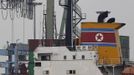 North Korean container ship ''Chong Chon Gang'' is seen at the Manzanillo International container terminal dock in Colon City July 16, 2013. Panama has detained a North Korean-flagged ship coming from Cuba as it approached the Panama Canal with undeclared weapons, President Ricardo Martinelli said. REUTERS/Carlos Jasso (PANAMA - Tags: POLITICS MARITIME TPX IMAGES OF THE DAY) Published: Čec. 16, 2013, 1:26 odp.