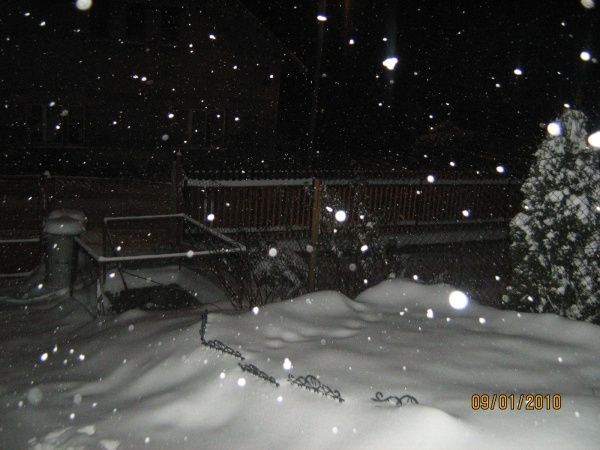 Sněhová nadílka v Rataji nad Sázavou