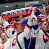 Slovenští fanoušci na zápase Slovensko - Švýcarsko na MS 2023