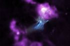 Pulsar PSR B1509-58 - kombinace rentgenového a radiového snímku
