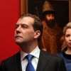 Dmitrij Medvěděv v Praze na výstavě