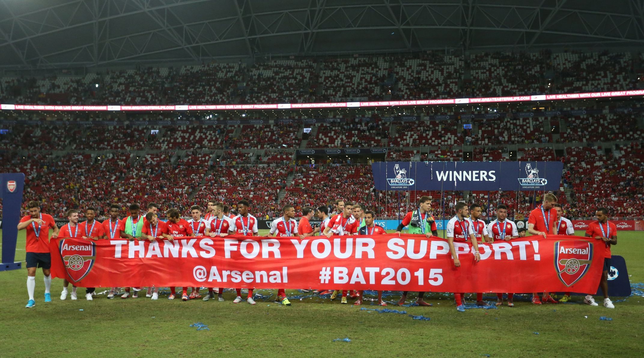 Finále  Asia Trophy, Arsenal-Everton: Arsenal slaví vítězství