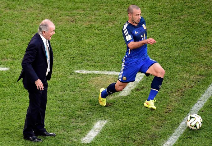 MS 2014, Argentina-Německo: Alejandro Sabella a Javier Mascherano