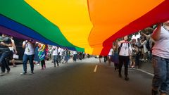 Pochod za práva homosexuálů v tchajwanské metropoli.