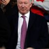 Former Manchester United manager Ferguson takes his seat in the stands before their English Premier League soccer match against Liverpool in Manchester