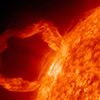 Ring of Fire This new image from the Solar Dynamics Observatory’s Atmospheric Imaging Assembly (AIA) shows in great detail a solar prominence taken from a March 30, 2010 eruption. The twisting motion of the material is the most noticeable feature. Launched on Feb. 11, 2010, SDO is the most advanced spacecraft ever designed to study the sun. During its five-year mission, it will examine the sun's magnetic field and also provide a better understanding of the role the sun plays in Earth's atmospheric chemistry and climate. Since launch, engineers have been conducting testing and verification of the spacecraft’s components. Now fully operational, SDO will provide images with clarity 10 times better than high-definition television and will return more comprehensive science data faster than any other solar observing spacecraft. Image Credit: NASA/SDO/AIA