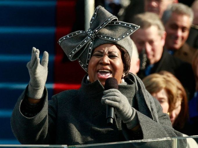 V průběhu inaugurace zazpívala slavná zpěvačka Aretha Franklin