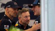 Adrian Newey, Christian Horner a Max Verstappen