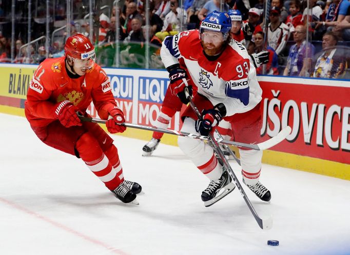 MS 2019 v hokeji, Česko - Rusko v souboji o bronz: Jakub Voráček a Jevgenij Malkin