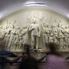 Stalin, metro, Moskva, Rusko, pomník