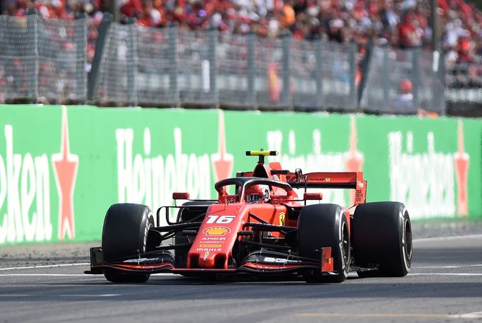 Formula One F1 - Italian Grand Prix - Circuit of Monza, Monza, Italy - September 8, 2019   Ferrari's Charles Leclerc in action during the race   REUTERS/Massimo Pinca