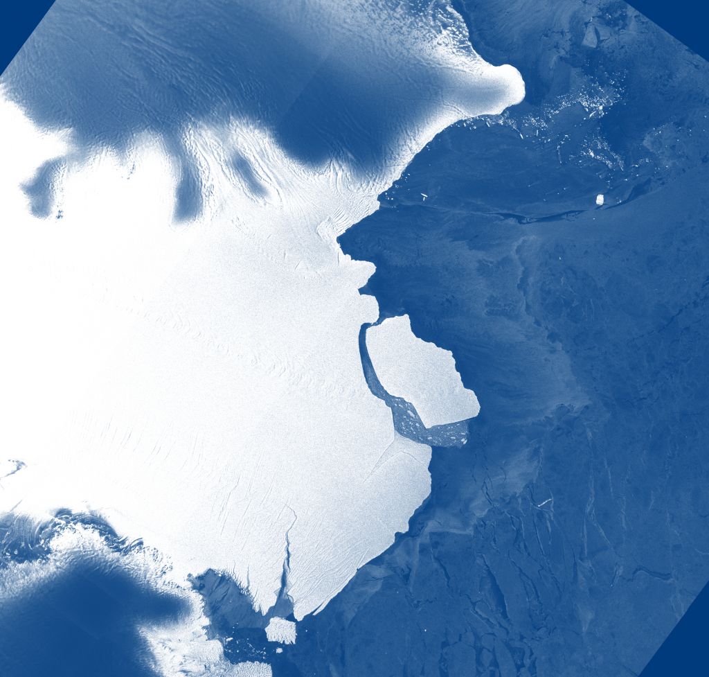 Obří ledovec D-28 Antarktida