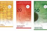 Švýcarsko zavede nové bankovky, jsou nezvykle orientované na výšku. Jako první se do oběhu dostanou - od dubna roku 2016 - bankovky v hodnotě padesáti franků. Jejich autorkou je designérka Manuela Pfrunderová.