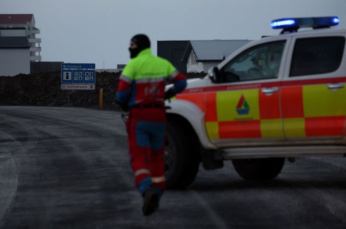 Sopečná erupce na Islandu.