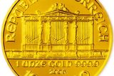 Zlatá investiční mince Vídeňský Filharmonik - líc.