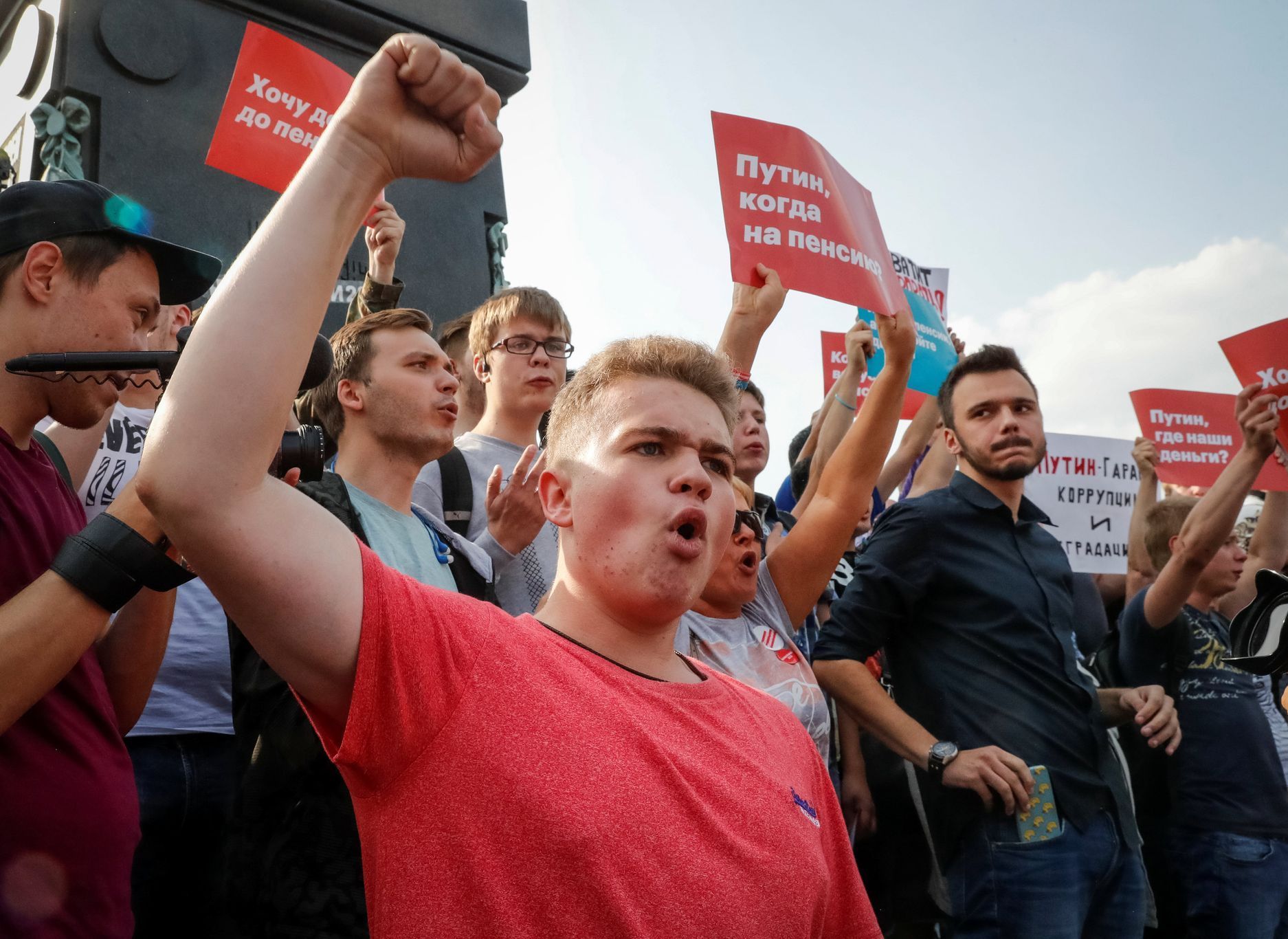 Protesty v Rusku proti důchodové reformě