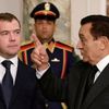 Husní Mubarak a Dmitrij Medveděv