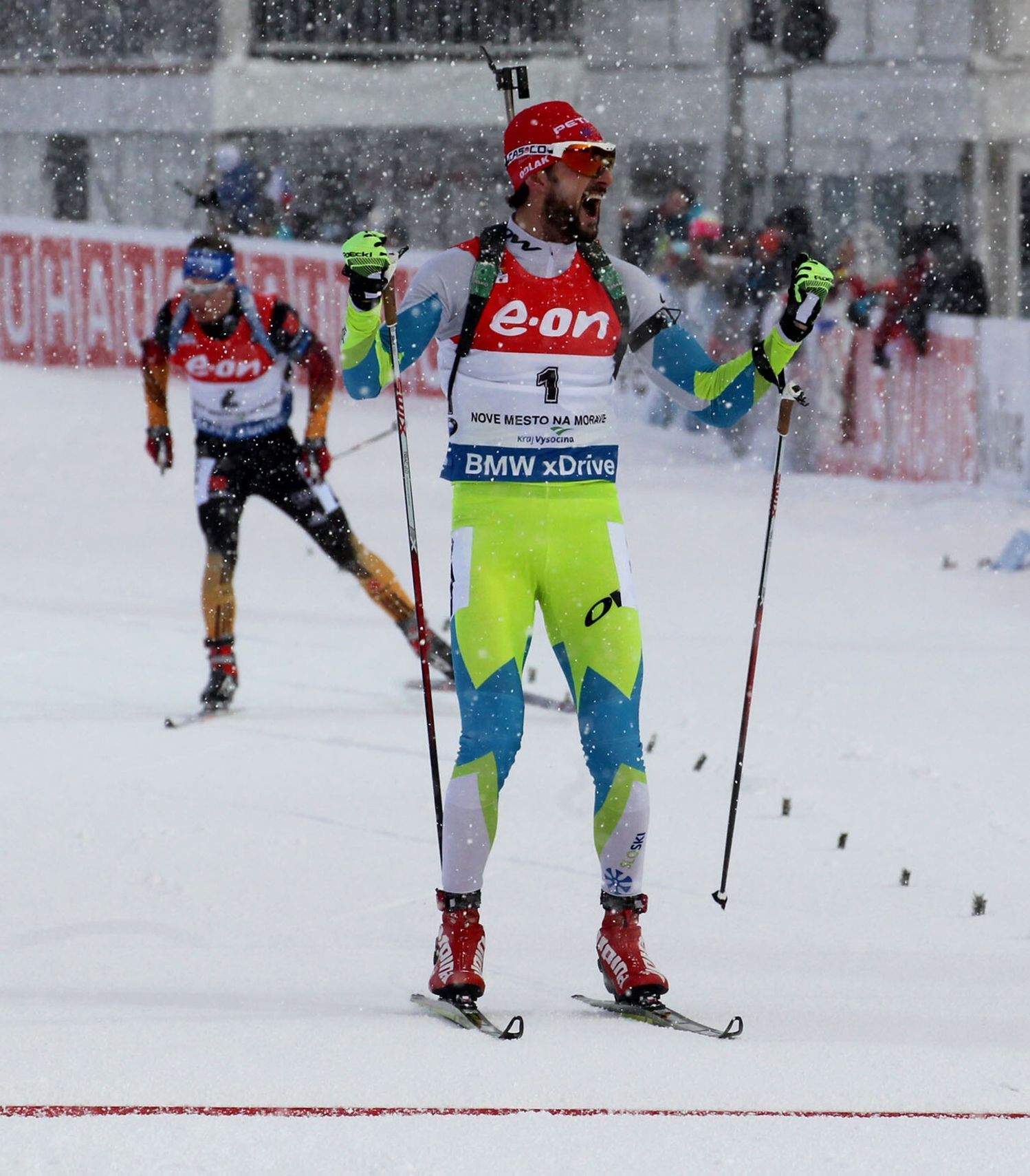 Biatlon, SP NMNM, stíhačka M: vítězný Jakov Fak