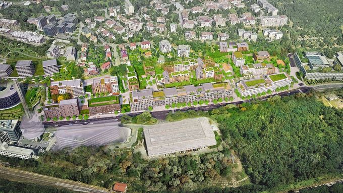 Penta bude stavět podél Radlické ulice na pozemcích mezi nedávno dokončenou Waltrovkou a sídlem ČSOB.
